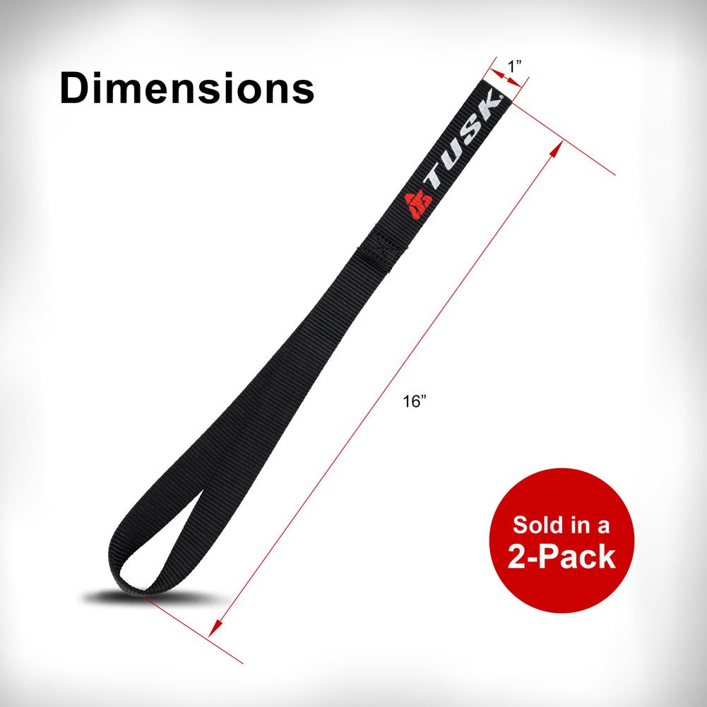 Tusk Soft Hook Tie-Down Extension Straps, 16"